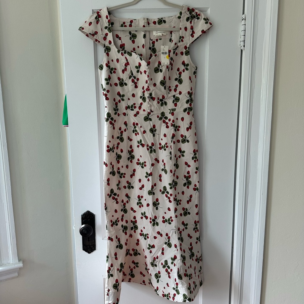 Anthropologie Maeve  Cecily strawberry dress